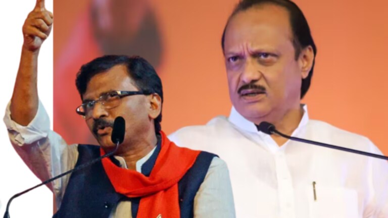 संजय राऊतांकडून तोंडभरून कौतूक, पण अजित पवारांनी ‘तो’ उल्लेखही टाळला Sanjay Raut praises ajit pawar in maha vikas aghadi vajramuth sabha