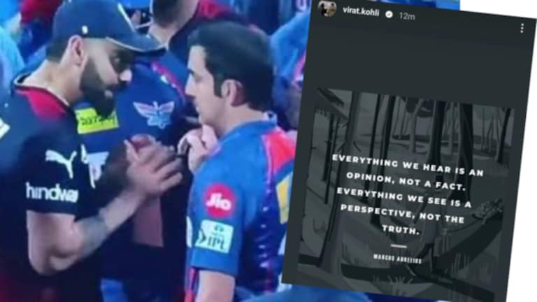 Virat Kohli vs Gautam Gambhir : वादावर कोहलीने सोडलं मौन; पोस्टमध्ये काय? Former India and RCB skipper Virat Kohli shared a cryptic post after his on-field spat with LSG team mentor Gautam Gambhir and seamer Naveen-ul-Haq.