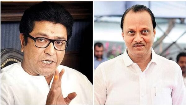 mns raj thackeray draw ajit pawar cartoon and advised