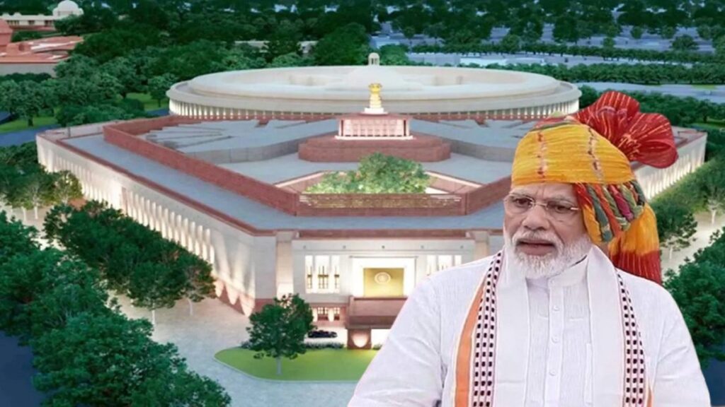 new parliament building inaugration and installed sengol bye pm narendra modi speech