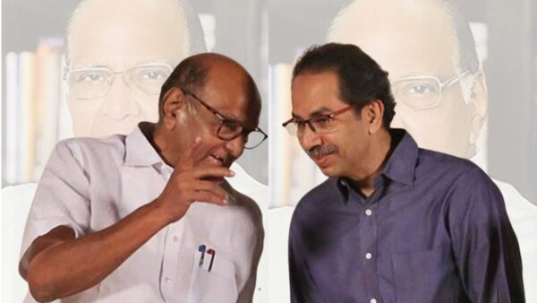NCP Cheif Sharad Pawar slams Shiv Sena (UBT) chief Uddhav Thackeray in lok maze sanagati