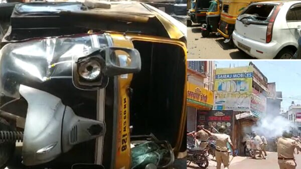 Violence broke out in kolhapur after whatsapp status about aurangzeb goes viral. police took action who pelted stones