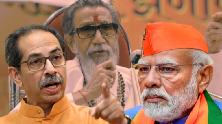 Shiv Sena UBT : “जो बाळासाहेबांचा झाला नाही तो मोदींचा तरी होईल का?” political news of maharashtra : Saamana editorial on eknath shinde shiv sena advertisement