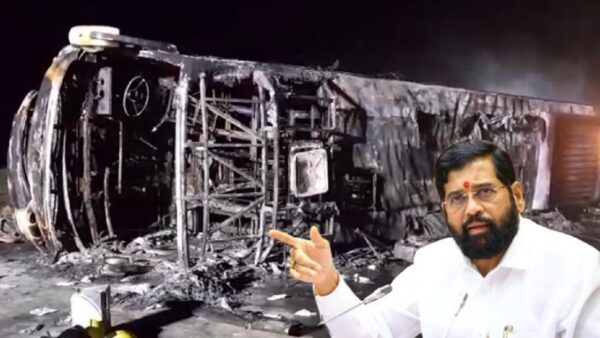 buldhana sindkhed raja samrudhhi highway bus accident 28 passenger died cm ekanth shinde first reaction