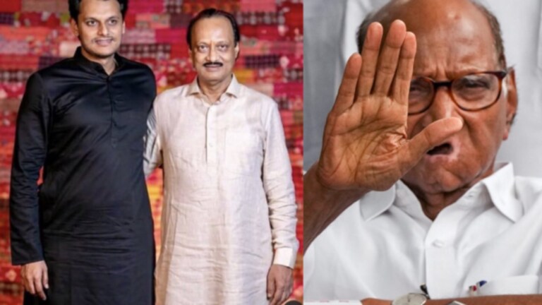 Sharad Pawar : अजित पवारांचा पुतण्या पवार कुटुंबाला पुन्हा एकत्र आणणार? yugendra pawar met sharad pawar after ajit pawar revolt in ncp.
