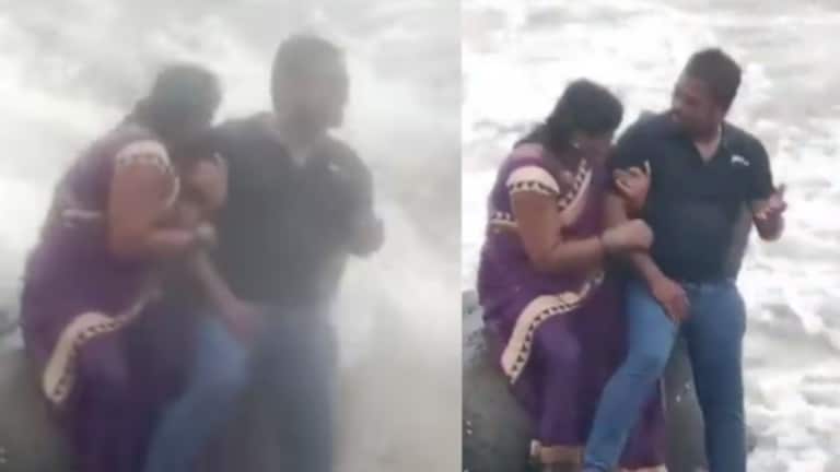 Mumbai Bandstand : ‘मुलगी ओरडत राहिली, लाट आली अन्…’, फोटोच्या नादात गेला जीव woman swept away in bandra bandstand video