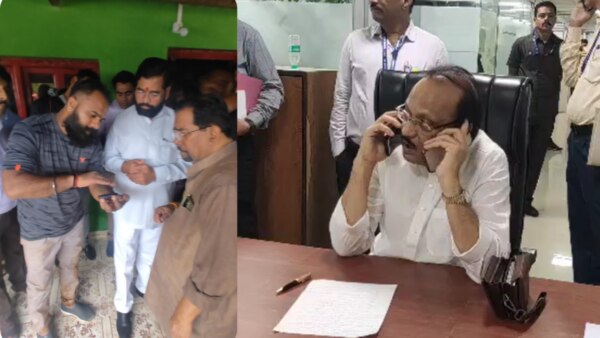 Deputy Chief Minister Ajit Pawar took information about the incident of landslide on Irshalwadi village in the control room. He also spoke to Girish Mahajan on the call.