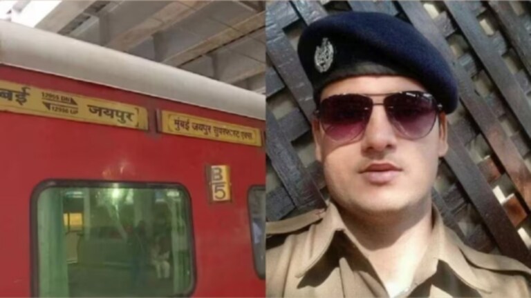 Jaipur Mumbai train firing: बुरखाधारी महिलेला म्हणायला लावलं ‘जय माता दी’, CCTV त कैद Jaipur Mumbai train firing Chetan Singh forced the woman to say 'Jai Mata Di' at gunpoint who is wear burqa.