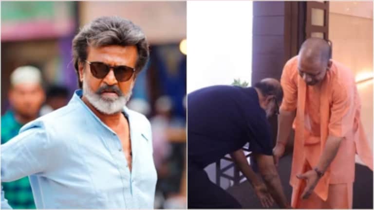 Rajinikanth Yogi Adityanath : रजनीकांत आदित्यनाथांच्या पाया का पडले? अखेर उत्तर मिळालं Rajinikanth was trolled a lot for touching the feet of CM Yogi. Looking at the age gap between the two, the users did not mind touching Rajinikanth's feet.
