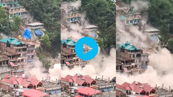 Landslide, Himachal Pradesh A natural disaster was witnessed near the new bus stand located in Kullu. Here 7 multi-storey buildings collapsed one after the other in just 26 seconds.