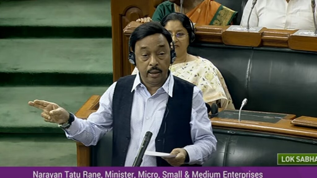 no confidence motion bjp minister narayan rane strong attack on thackeray group in loksabha