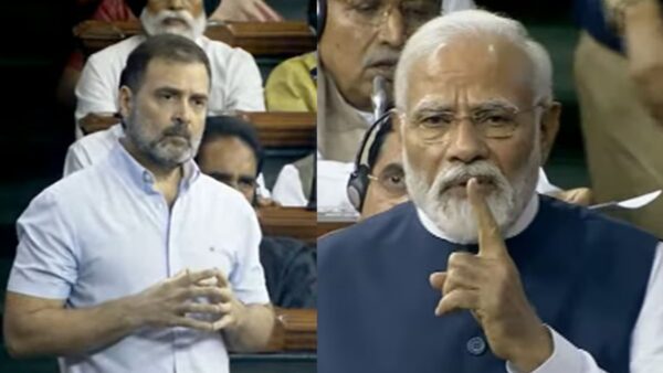 PM Modi Speech on no confidence motion : after opposition raised manipur violence issue in lok sabha, modi slams Rahul gandhi, congress.