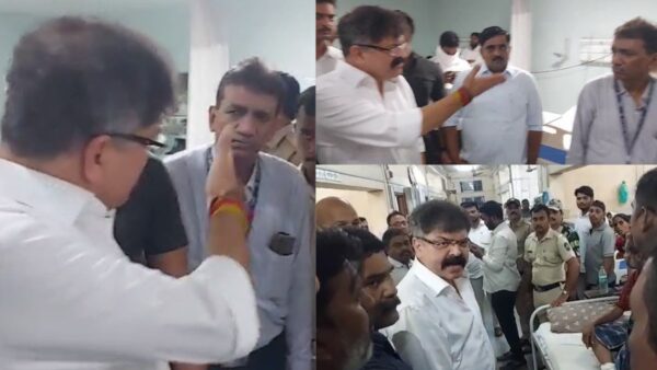 NCP Mla Jitendra Awhad Visit chhatrapati shivaji maharaj hospital in kalwa after five patients died while treatment.