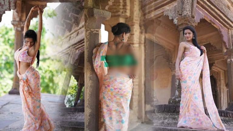 Reshmi Nair: मॉडेलचं हनुमान मंदिर परिसरातच सेमी न्यूड Photoshoot, फोटो Viral होताच… Madhya Pradesh model reshmi nair obscene photoshoot in hanuman temple area police fir filed against her