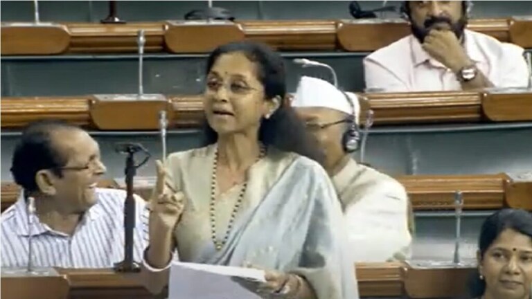 सुप्रिया सुळे संसदेत कडाडल्या! भाजपला घेरलं; म्हणाल्या, ‘नॅचरली करप्ट पार्टी म्हणता, मग…’ supriya sule question to bjp on sansad if ncp is naturally corrupt party then why did ncp come to power in maharashtra