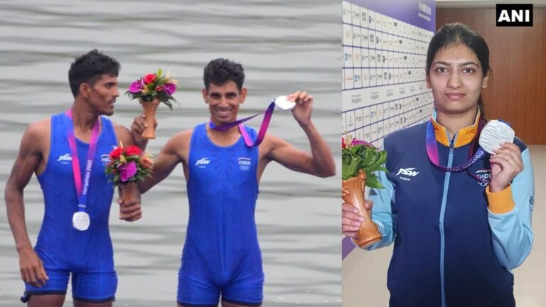 Asian Games 2023: भारताने नेमबाजीत खातं खोललं, ‘रौप्य’मुळे उंचवल्या आशा asian games 2023 india wins medals silver women 10 meter air rifle and mens lightweight doubles scull final