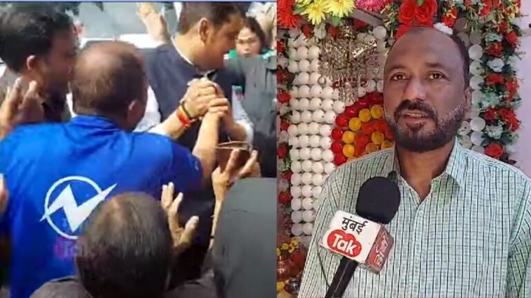 ‘फडणवीसांनी हात ओढला पण…’, ‘त्या’ व्हिडीओची नेमकी सत्यता आली समोर Deputy Chief Minister Devendra Fadnavis grabbed his hand and dragged him. authenticity viral video Praveen Chaudhary. Ten thousand houses damaged flooding of Ambazari lake.