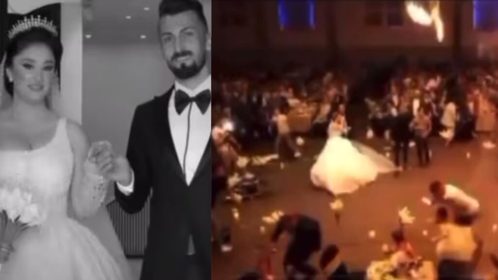 Iraq wedding ceremony fire started by firecrackers during 113 people, including their relatives burnt death in 150 injured.
