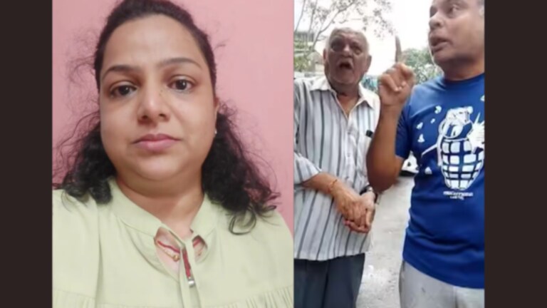 Mulund : मराठी महिलेला ऑफिससाठी नाकारली जागा, पिता-पुत्राविरुद्ध पोलिसांची ‘अॅक्शन’ Mumbai Mulund West Trupti Deorukhkar Shared Video Denying office space To Marathi woman In mulund