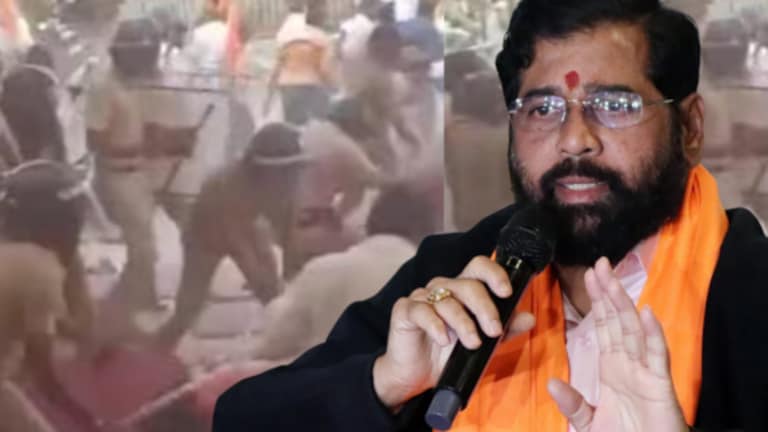 Maratha Morcha : एकनाथ शिंदेंनी दिले आदेश, ‘या’ अधिकाऱ्यांवर होणार कारवाई maratha morcha lathi charge : eknath shinde gave ordered to transfer police officers.