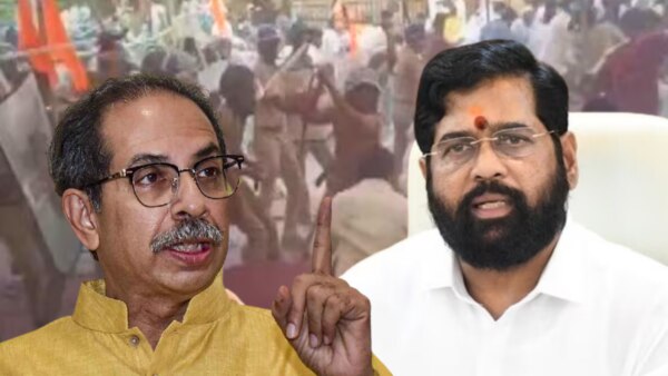 Maratha Morcha Lathi charge update : Shiv sena asked to cm eknath shinde who gave order to police?