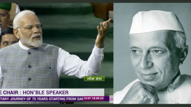 PM Modi Speech in Parliament : मोदींनी नेहरूंचं केलं कौतुक, काय म्हणाले? prime minister narendra modi's speech in parliament today