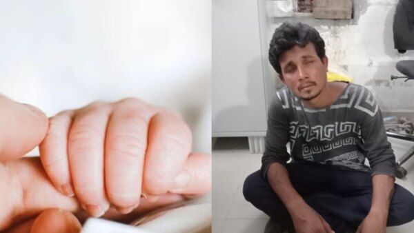 Amravati Deepak returned home after working as a labourer. During this time, his nephew lying in the cradle started crying loudly.