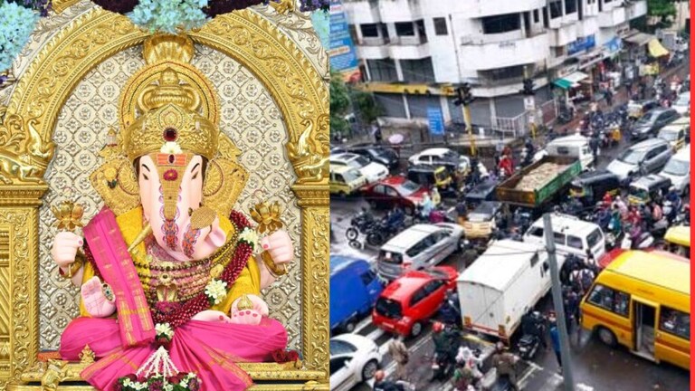 Pune Traffic: पुणेकरांनो… अनंत चतुर्दशीला ‘हे’ रस्ते बंद, घराबाहेर पडण्याआधी ही बातमी वाचा! ganesh visarjan 2023 Ganesh Visarjan procession mirvanuk route changes transport traffic system in Pune city for Traffic on route 17 in the city has been closed.