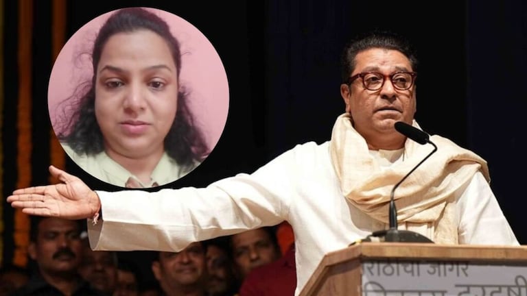 MNS : मुलुंड प्रकरणानंतर राज ठाकरेंनी व्यंगचित्रातून फटकारले, ‘राजधानी हातातून गेली…’ raj thackeray cartoon on marathi identity trupti deorukhkar not allowed office space mulund case