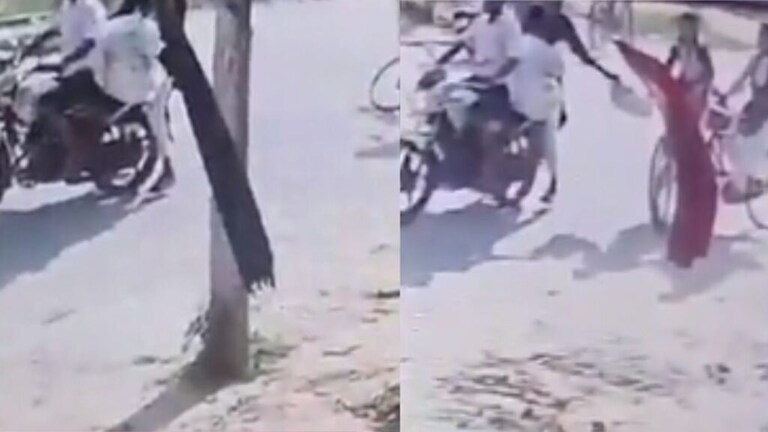 मुलीची छेडछाड… ओढणी ओढली अन् घडला अनर्थ ; भयानक व्हिडीओ व्हायरल uttar pradesh crime girl molested viral video