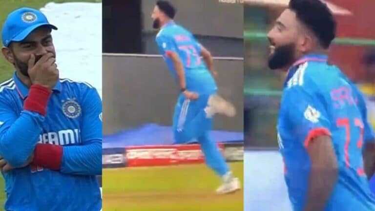 IND vs SL : मोहम्मद सिराजने हॅटट्रिकसाठी बॉल फेकला अन्…, कोहली-गिलने घेतली मजा! Mumbai Tak