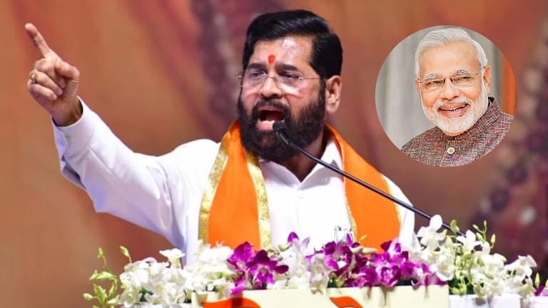 ‘एक मोदी, सब पे भारी’, CM शिंदेंची शिर्डीत मोदींसमोरच घोषणा, PM ही खुदकन हसले appreciation from chief minister eknath shinde ek modi sab pe bhari prime minister narendra modi shirdi visit