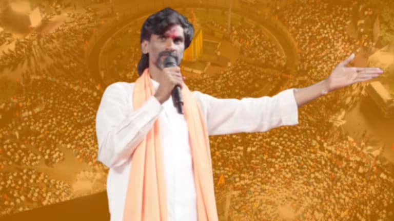 Manoj Jarange: ‘मराठ्यांनी ‘तसं’ बोलणाऱ्यांच्या मुस्काटात हाणली..’, जरांगे-पाटील असं का म्हणाले? maratha reservation aggressive speech by manoj jarange patil antarwali sarathi presented six demands of the maratha community before the government