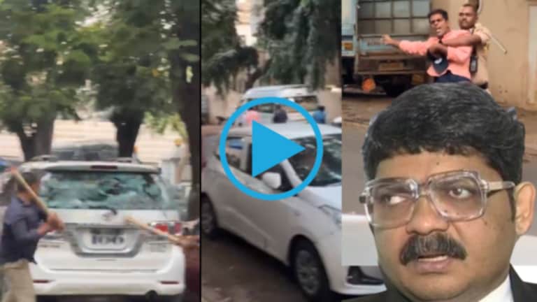 Gunaratna Sadavarte यांच्या गाड्या तरुणांनी फोडल्या, सरपंचाला अटक Gunaratna Sadavarte vehicles vandalised by maratha kranti morcha activist