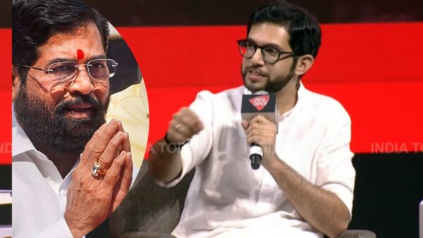 india today conclave mumbai 2023 aaditya thackeray interview : why eknath shinde cried before shiv sena split?