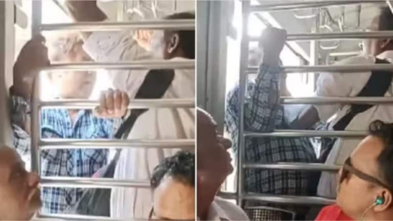 मुंबई लोकलमध्ये ‘दे दणा दण’! गळा पकडला अन्…; VIDEO पाहून अंगावर येईल काटा two passengers clashed Mumbai local Train, VIDEO Goes VIRAL