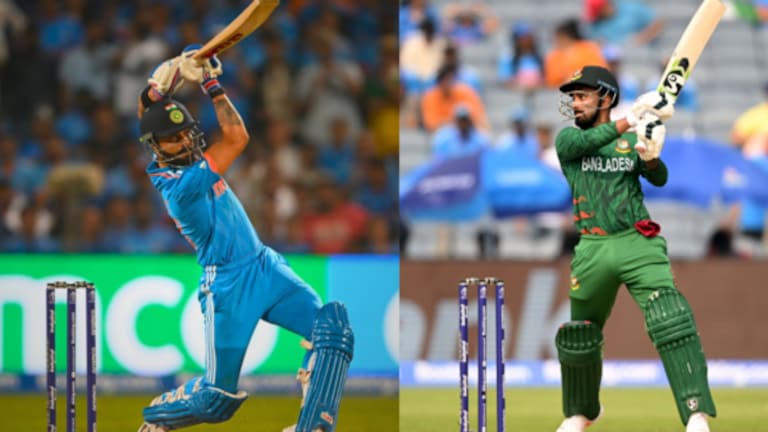 India vs Bangladesh : कोहलीने बांगलादेशचे स्वप्न मिळवले धुळीस! पुण्यात भारताचा मोठा विजय Bangladeshi team has also failed to stop India's victory chariot.