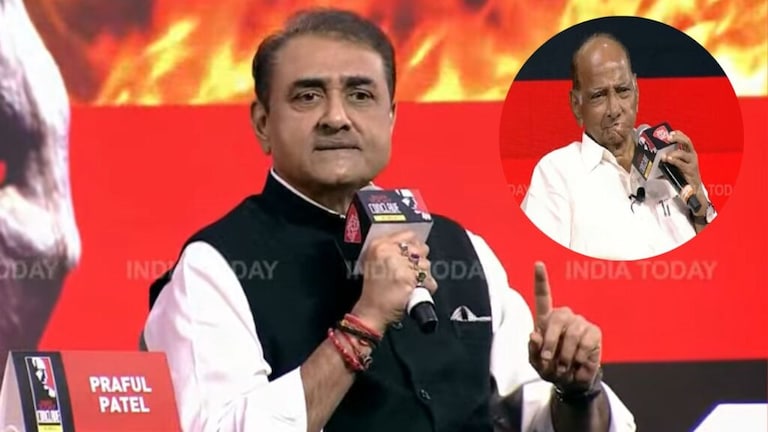 NCP : शरद पवारांचा ‘तो’ मोठा दावा प्रफुल पटेलांनी खोडून काढला, म्हणाले… sharad pawar's big claim praful patel refuse india today conclave mumbai 2023