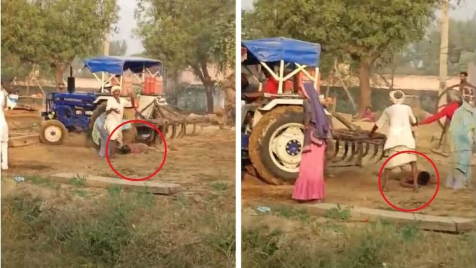 rajasthan crime man was crushed death under tractor 8 times due to land dispute