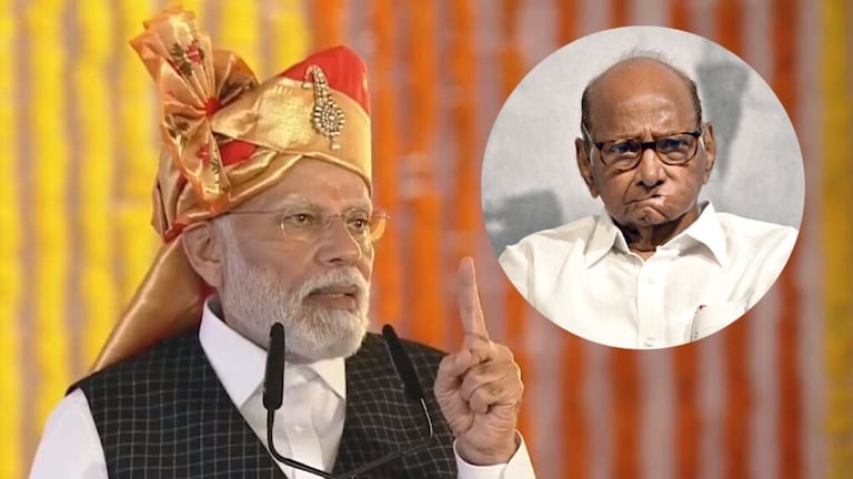 PM मोदींची अजित दादांसमोरच शरद पवारांवर जहरी टीका pm narendra modi criticize sharad pawar nilwande dam inauguration of the canal shirdi news