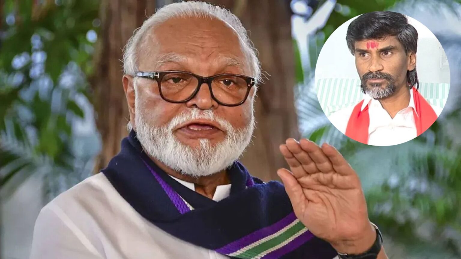 nashik district Igatpuri maratha protesters protested burning tires front minister chhagan bhujbal convoy