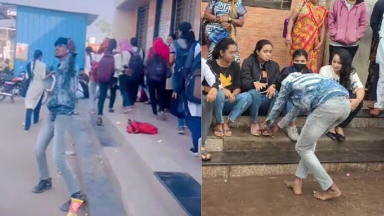 Dhule News : धुळ्यात रीलबहाद्दर तरूणाला पोलिसांनी घडवली अद्दल, नेमकी काय शिक्षा दिली? dhule news police action against reel star devpur bus station dhule