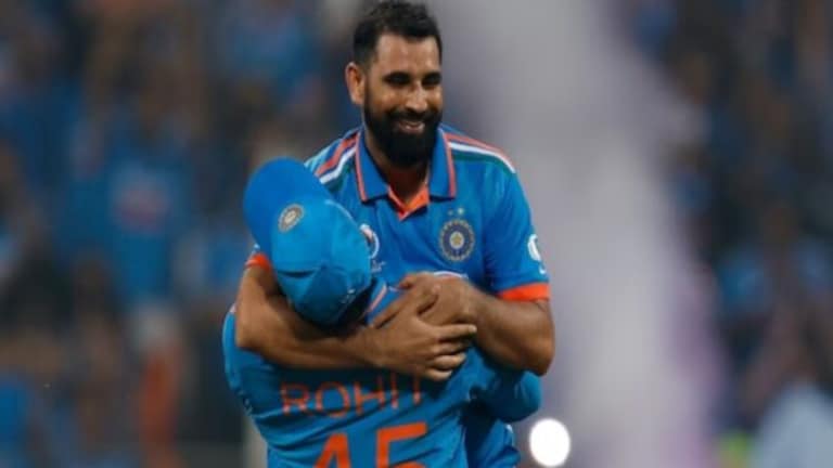 Mohammed Shami : वानखेडेवर शमीच्या गोलंदाजीचे वादळ, 7 विकेट्स घेत मोठा रेकॉर्ड mohammed shami picks 7 wicket against new zealand semi final wankhede stadium team india reach final odi world cup 2023