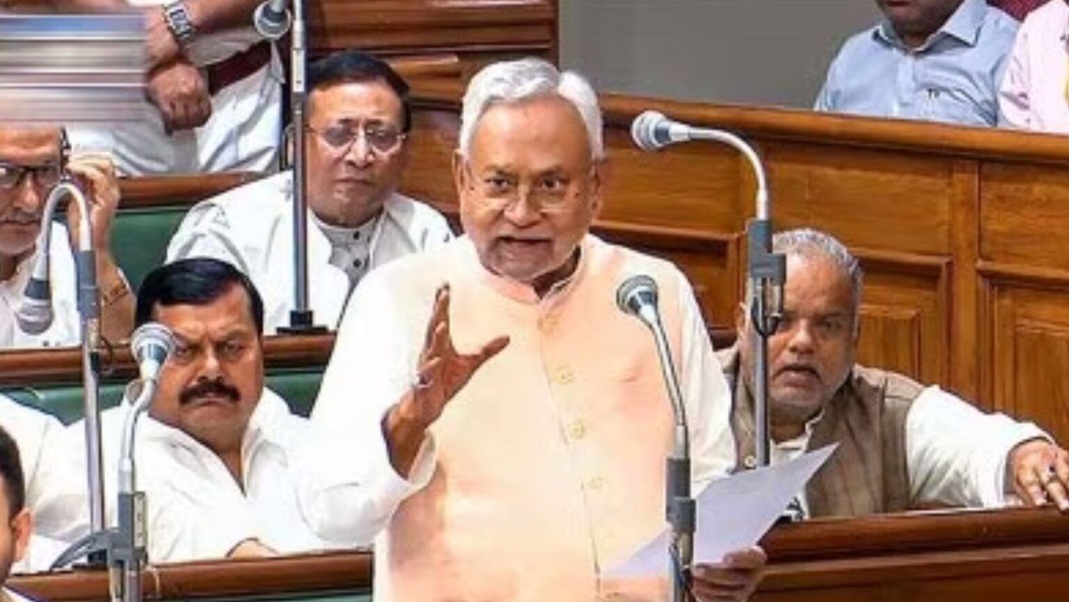 nitish kumar latest statement viral video bihar assembly viral speech on population control