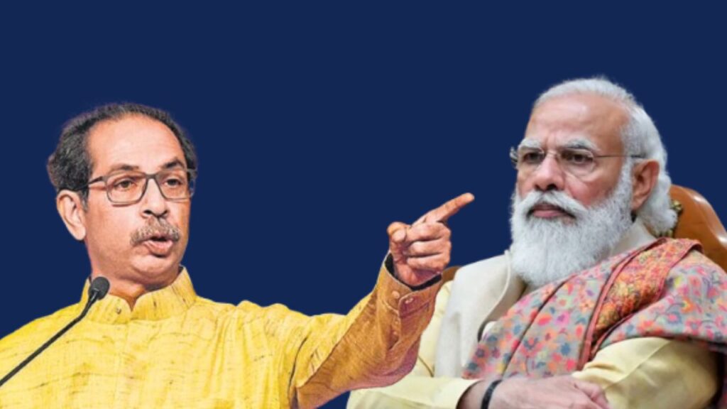 thackeray criticize pm narendra modi on panouti word saamna editorial maharashtra politics