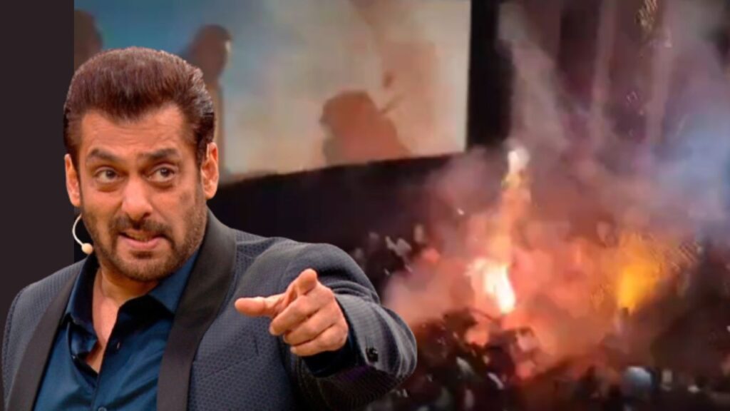 tiger 3 movie actor salman khan reaction on fans burst cracker inside theater video viral in social media katrina kaif imaraan hashmi