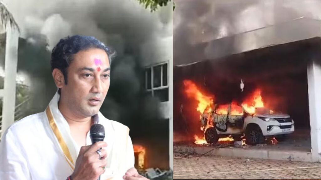 maratha reservation sandeep kshirsagar facebook post on burn house incident manoj jarange patil beed news