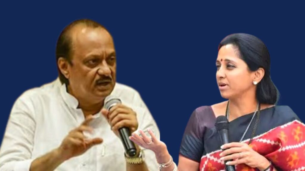 ajit pawar mp sunit tatkare criticize sharad pawar mp supriya sule ncp election commision