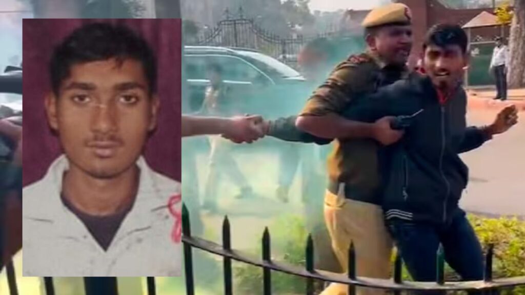 parliament security breach latur amol shinde prepare for police recruitement family background new delhi