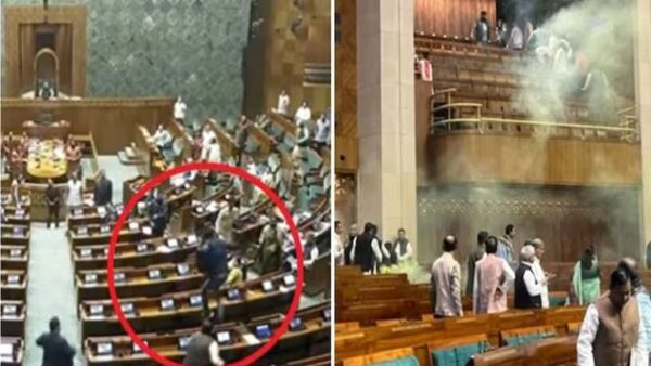 parliament security breach two youth jumps into lok sabha chamber from gallery new delhi news